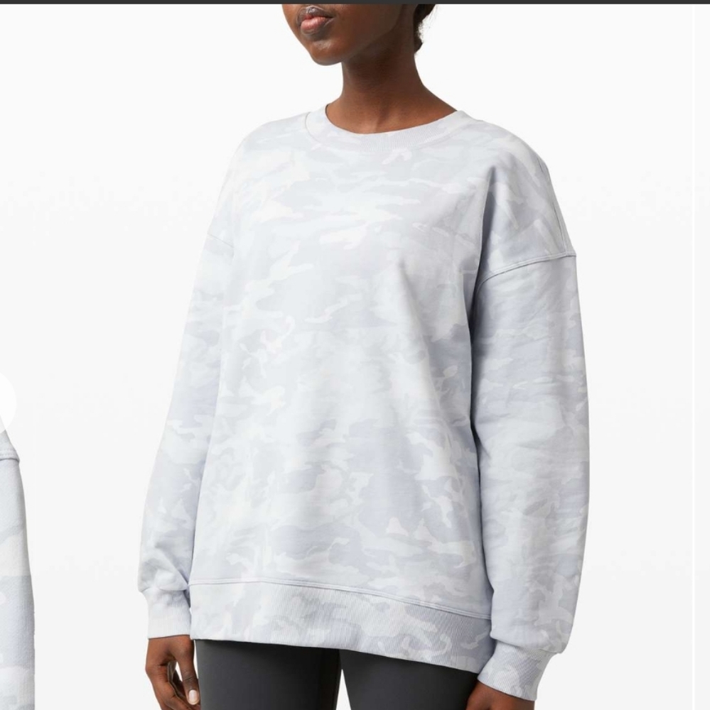 Lululemon Perfectly Oversized CrewIncognito Camo Alpine White Multi